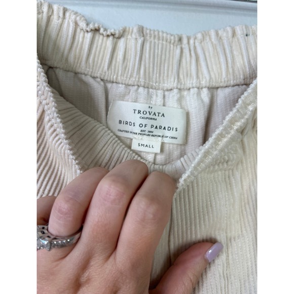 NWT Birds of Paradis by Trovata Women's Elastic Waist Straight Leona Pant Oat - Picture 5 of 7